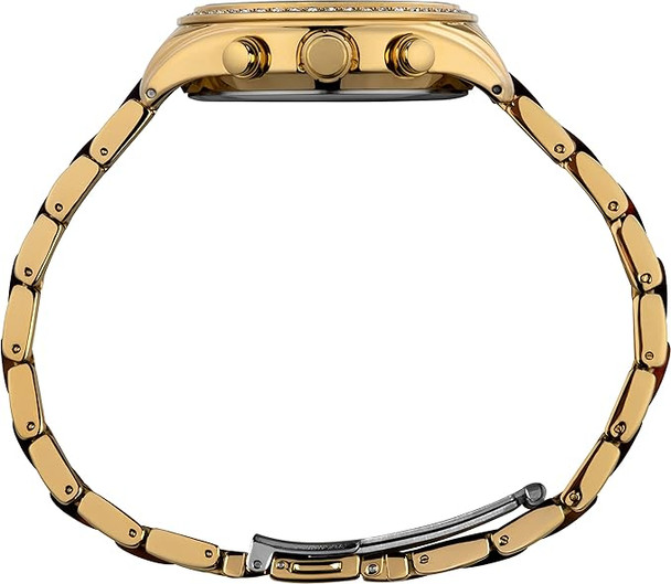 Timex Classic Chronograph Quartz Gold Dial Ladies Watch TW2V74800