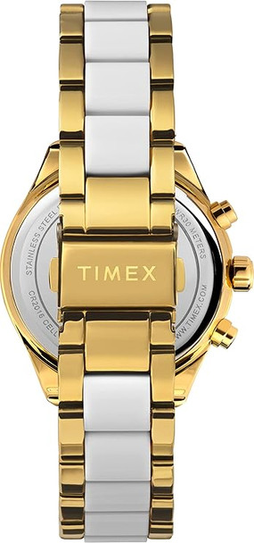 Timex Classic Chronograph Quartz Crystal Gold Dial Ladies Watch TW2V74900