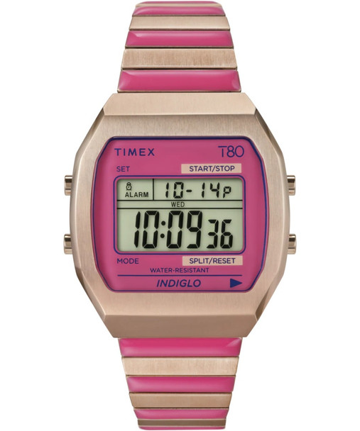 Timex Timex 80 Digital Rose Gold/Pink Accents Ladies Watch TW2W41600