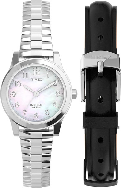 Timex Main Street Box Set 25mm Mother Of Pearl Dial Ladies Watch TWG063500