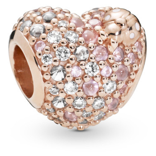 PANDORA Gleaming Ladybird Heart Charm 787894NPOMX