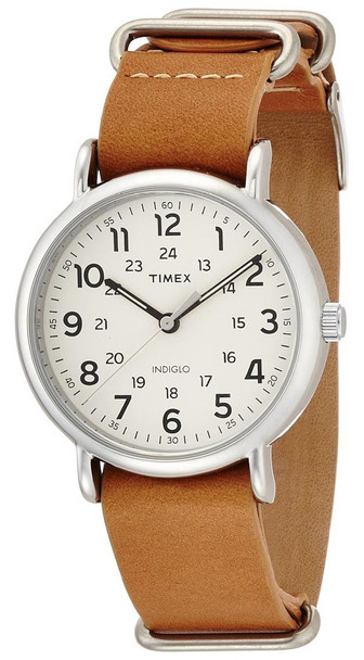 Timex Weekender Leather Unisex Watch T2P492