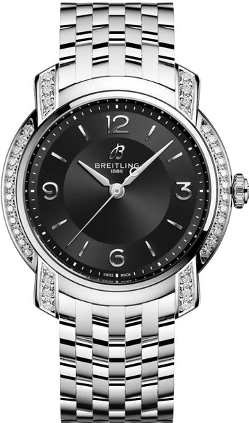 Breitling Lady Premier 32 Black Dial Gem-Set Quartz Ladies Watch A77330671B1A1