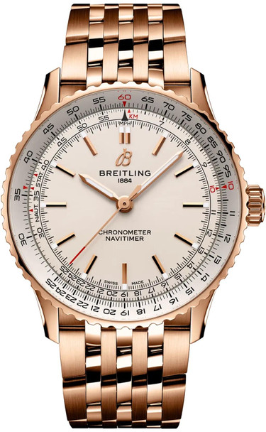 Breitling Navitimer Automatic 41 Cream Dial Gold Automatic Mens Watch R17329F41G1R1