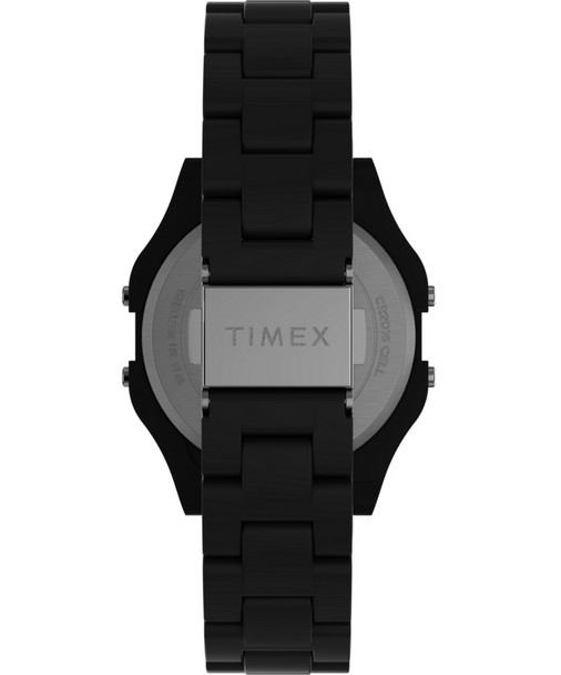 Timex 80 36mm Glossy Black Resin Bracelet Mens Watch TW2V20000