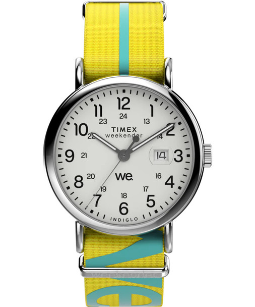 Timex Weekender 40mm Yellow Nylon Strap Unisex Watch TW2W99700