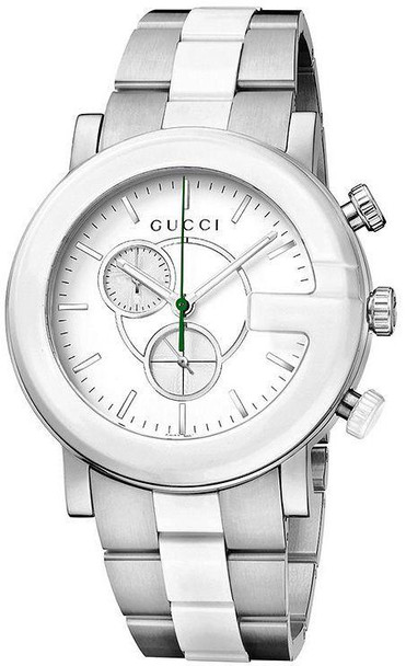 Gucci G-Chrono Steel and Ceramic Mens Watch YA101345