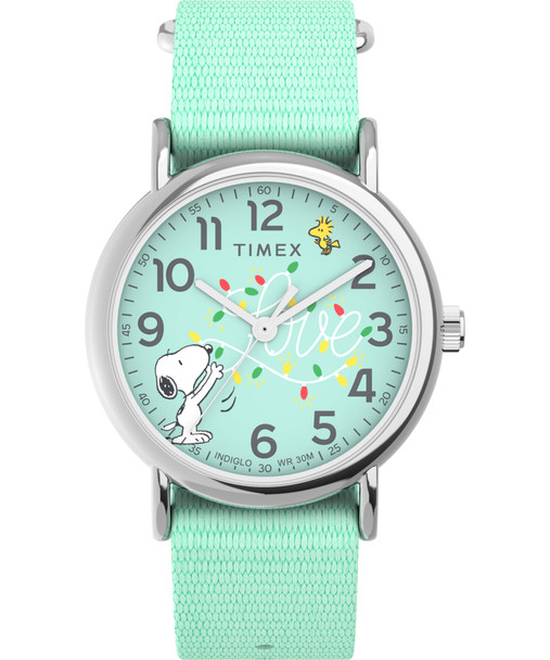 Timex Peanuts Weekender Holiday Blue Unisex Watch TW2W24500