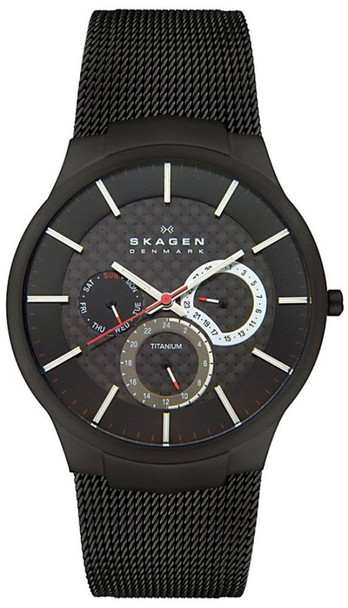 Skagen Black Mesh Titanium Mens Watch 809XLTBB