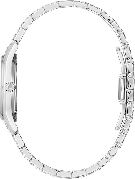Bulova Stainless Steel Diamond Accent Ladies Watch 96R216