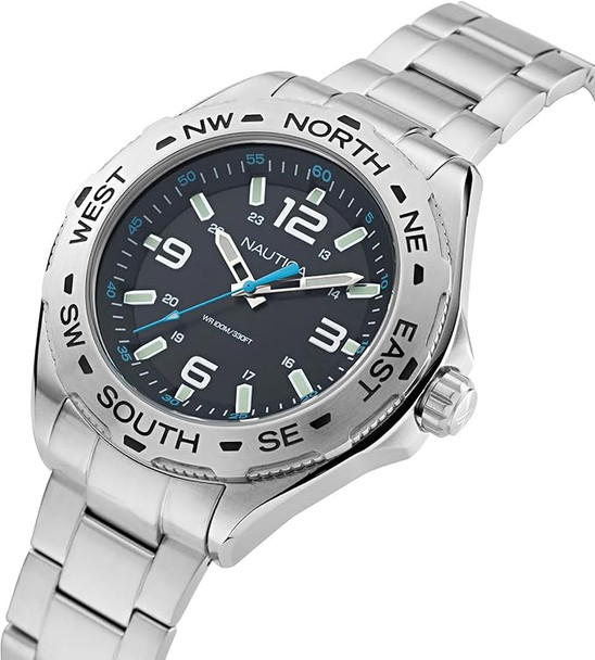 Nautica Clearwater Beach Recycled Stainless Steel Mens Watch NAPCWS301