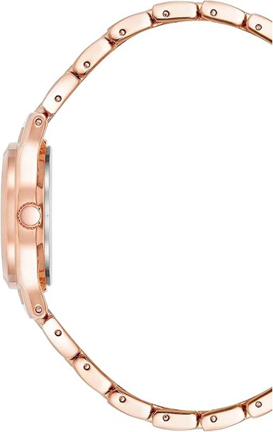 Anne Klein Rose Gold-Tone Green Dial Easy Reader Ladies Watch 10/5490GNRG