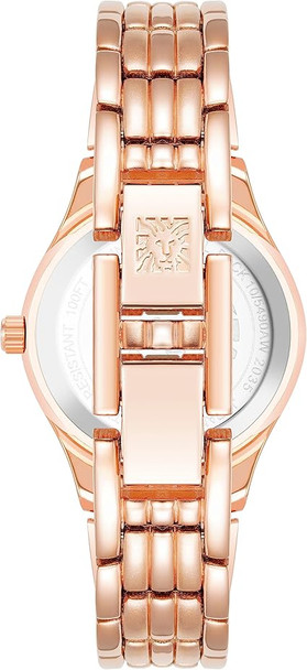 Anne Klein Rose Gold-Tone Green Dial Easy Reader Ladies Watch 10/5490GNRG
