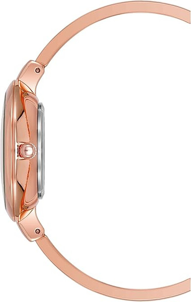 Anne Klein Rose Gold-Tone Blush Pink Mother-of-Pearl Bangle Set Ladies Watch AK/1470BHST