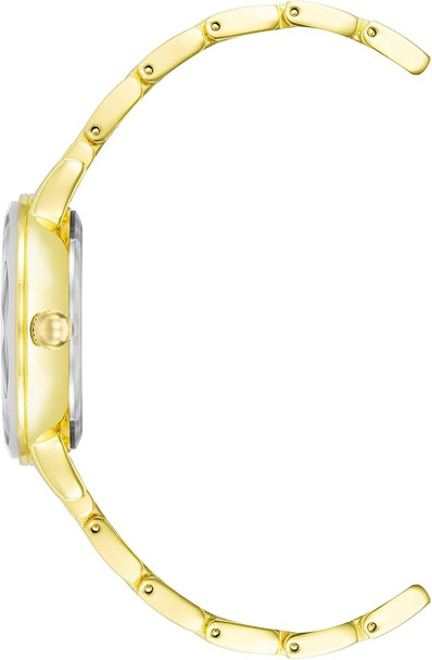 Anne Klein Gold-Tone Faceted Crystal Black Diamond Dial Ladies Watch AK-3966BKGB AK/3966BKGB