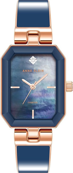 Anne Klein Genuine Diamond Dial Bangle Ladies Watch AK/4162NMRG