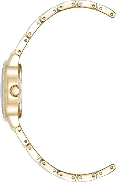 Anne Klein Gold-Tone Crystal Bezel and Link Bracelet 142-Crystal Ladies Watch AK/5104MPGB