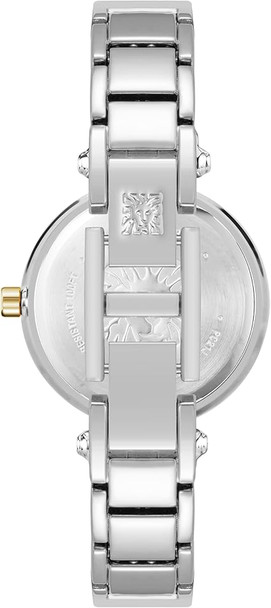 Anne Klein Silver-Tone Sunray Dial Bangle Diamond Accent Ladies Watch AK/5141SVTT