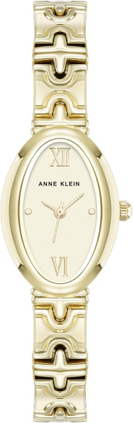 Anne Klein Gold-Tone Petite Oval Champagne Textured Dial Bracelet Ladies Watch AK/5226CHGB