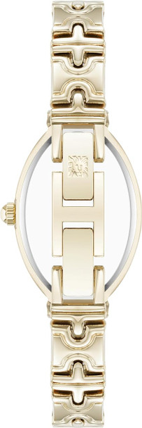 Anne Klein Gold-Tone Petite Oval Champagne Textured Dial Bracelet Ladies Watch AK/5226CHGB