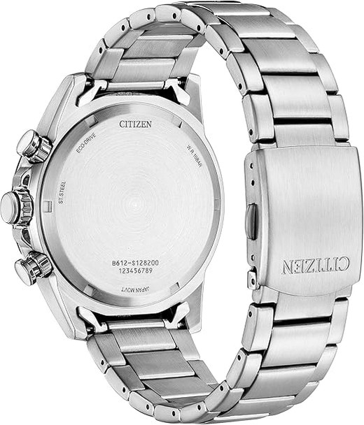 Citizen Brycen Chronograph Black Dial Stainless Steel Mens Watch CA0780-52E