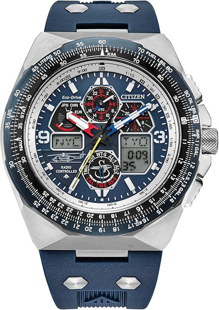 Citizen Promaster Skyhawk A-T Special Edition Blue Dial Blue Rubber Mens Watch JY8156-00L
