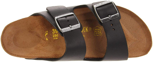 Birkenstock Unisex Arizona Oiled Leather Sandal - Black - EU 37 55211137-37