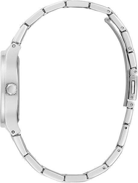 Guess Crystal Applique Square Silver Tone Ladies Watch GW0615L1