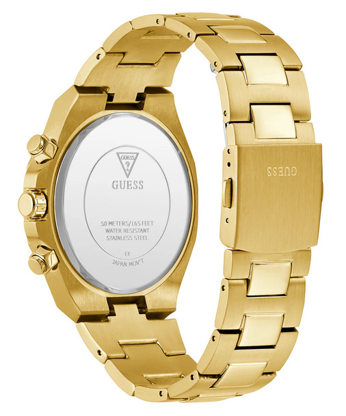 Guess Equity Multi-function Blue Dial Gold Tone Mens Watch GW0703G6