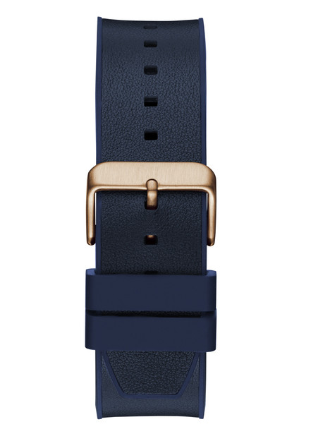 Guess Multi-function Blue Leather Two-Tone Mens Watch GW0791G2