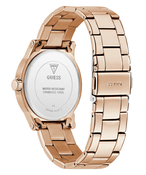 Guess Quattro G Croco Rose Gold Tone Ladies Watch GW0861L3