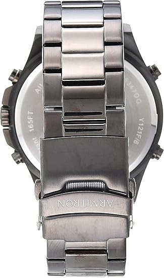 Armitron Goldfinch Black IP Stainless Steel and Yellow Dial Mens Watch 20-5347YLDG