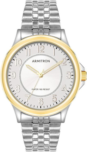 Armitron Metal Expansion Bracelet Mens Watch 20-5568SVTT