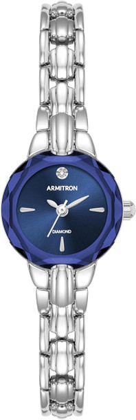Armitron Sapphire Blue Diamond Dial Ladies Watch 75-5943BLSV