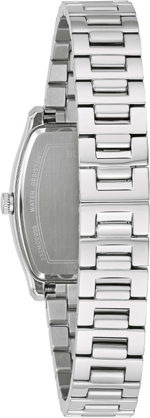 Bulova Tank Quartz Silver Dial Ladies Watch 96P232