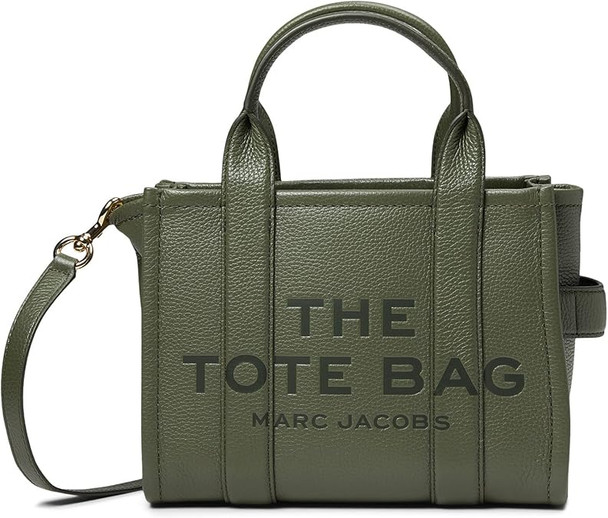 Marc Jacobs The Leather Small Tote Bag - Bronze Green H009L01SP21-365