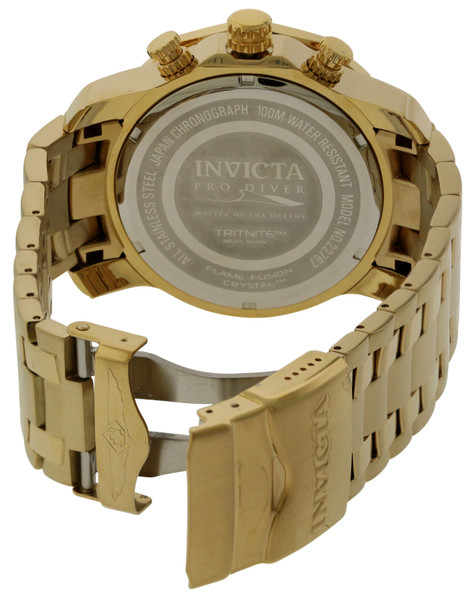 Invicta Gold-Tone Stainless Steel Chronograph Mens Watch 22767
