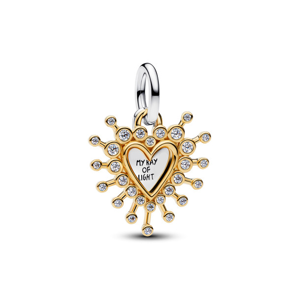 Pandora Radiant Heart Double Dangle Charm 764141C01
