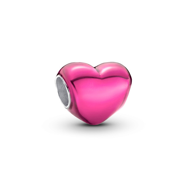 Pandora Metallic Pink Heart Charm 793337C03