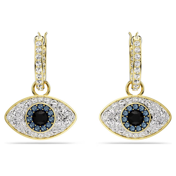 Swarovski Symbolica Drop Earrings - Evil Eye - Blue - Gold-tone Plated - Medium 5692163