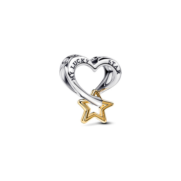 Pandora Moments Lucky Star & Heart Charm 763513C00