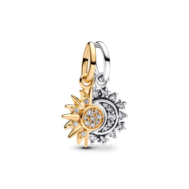 Pandora Moments Splittable Sun & Moon Dangle Charm 763585C01