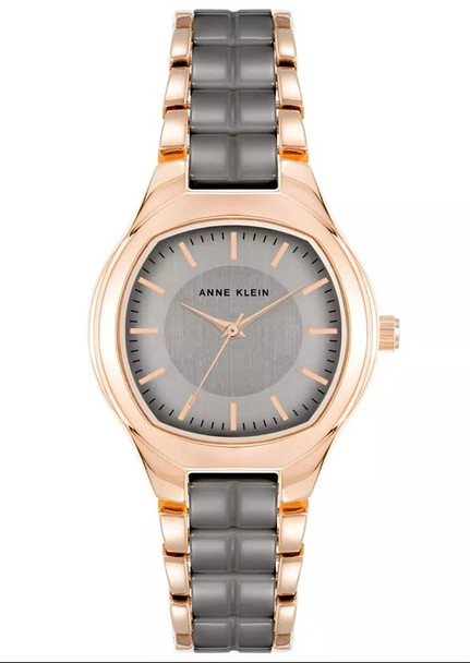 Anne Klein Rose Gold-Tone Alloy with Taupe Ceramic Ladies Watch AK/3992TPRG
