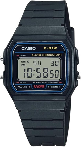 Casio Black Digital Mens Watch F-91W-1DG