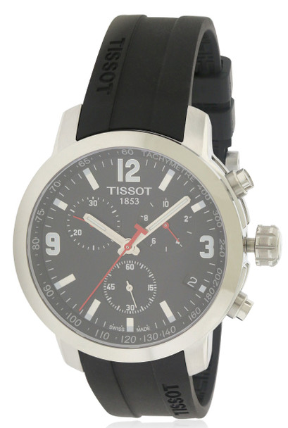 Tissot PRC 200 Black Rubber Chronograph Mens Watch T0554171705700