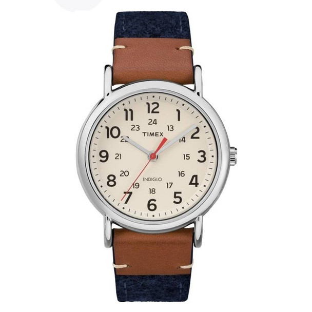 Timex Weekender Seasonal 38mm White Dial Blue Strap Unisex Watch TW2R42000