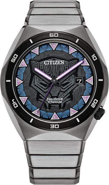Citizen Black Panther Eco-Drive Black Dial Mens Watch AW1668-50W