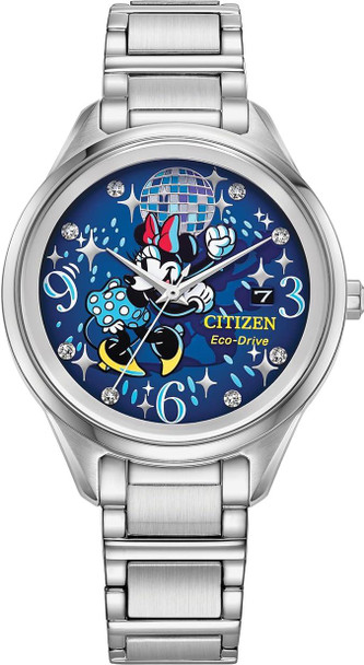 Citizen Disney Disco Minnie 37mm Eco-Drive Ladies Watch FE6106-52W