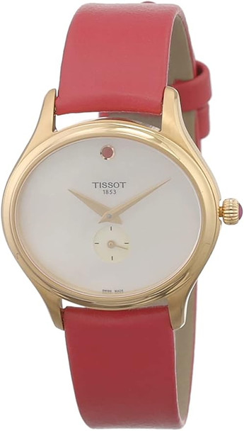 Tissot T-Lady Bella Ora Mother of Pearl Dial Red Leather Strap Womens Watch T1033103611101