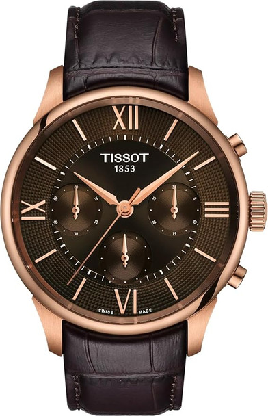 Tissot Chemin Des Tourelles Chronograph Automatic Brown Dial Mens Watch T1394623629800
